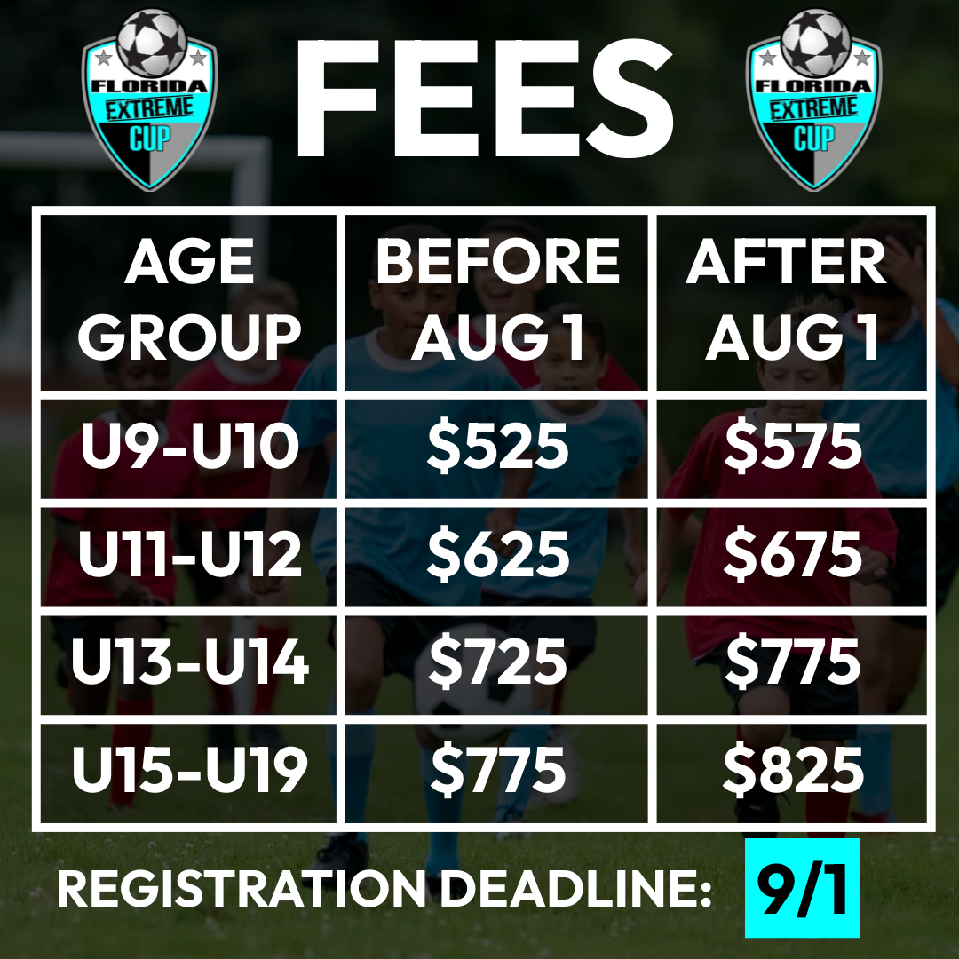 2023 Pricing Image - Florida Extreme Cup