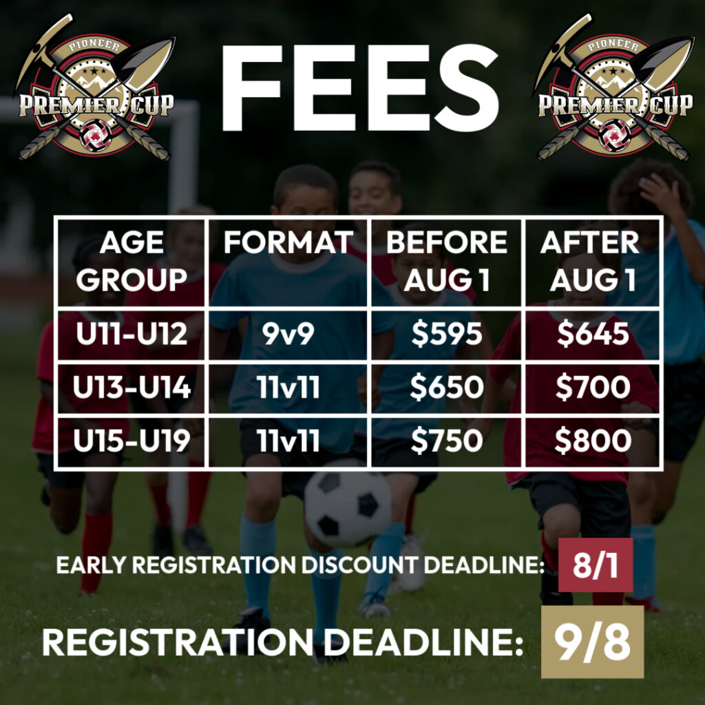 Pioneer Premier Cup Fees 2025 with Early Reg DL