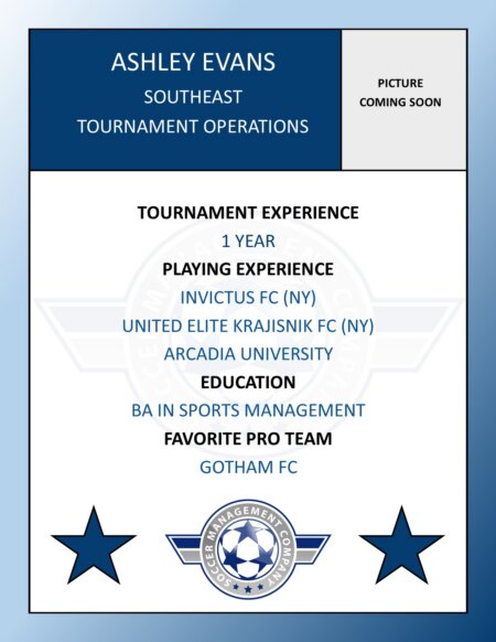 PLAYER CARD - ASHLEY EVANS